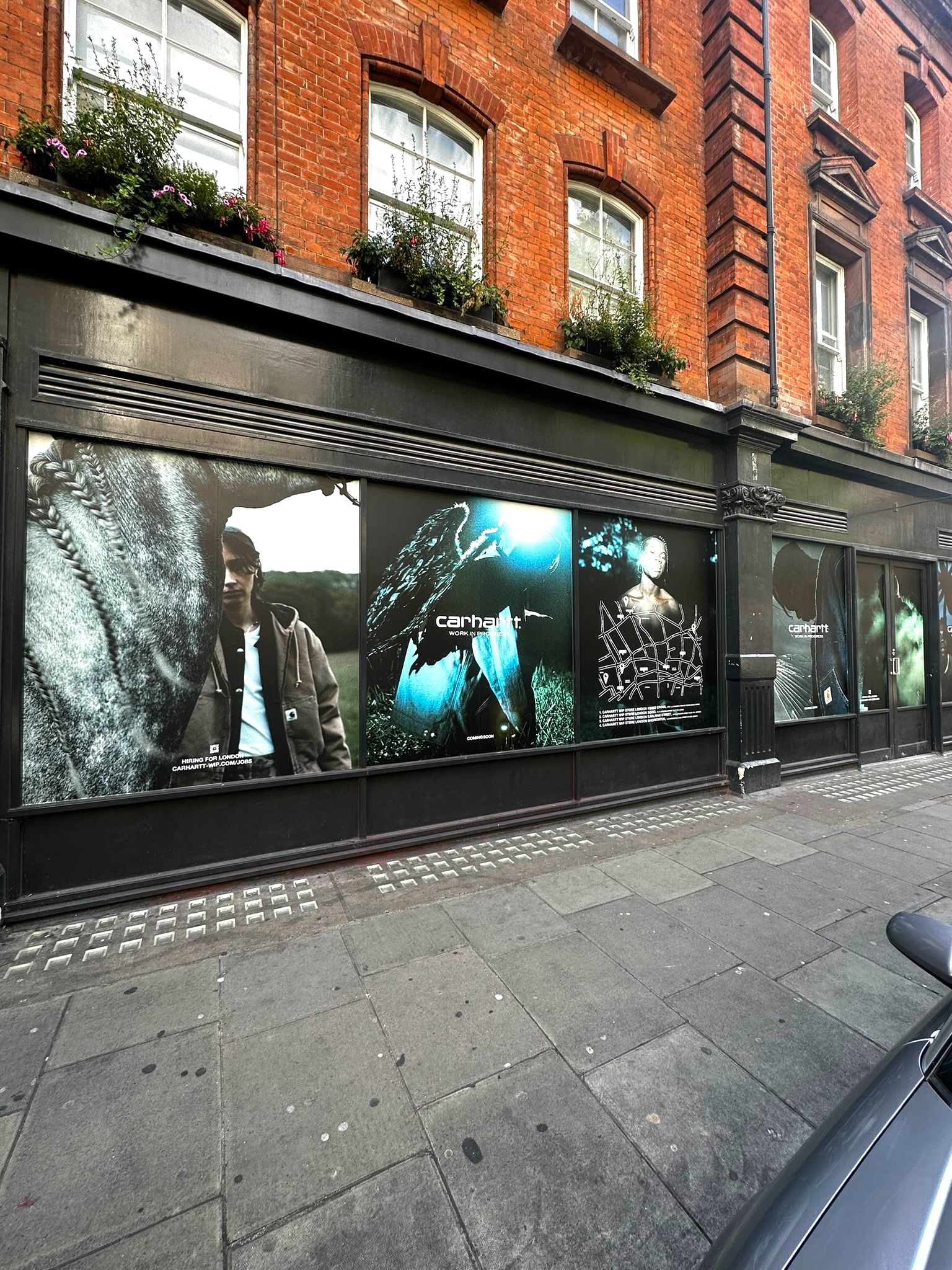 printed window graphics - carhartt soho
