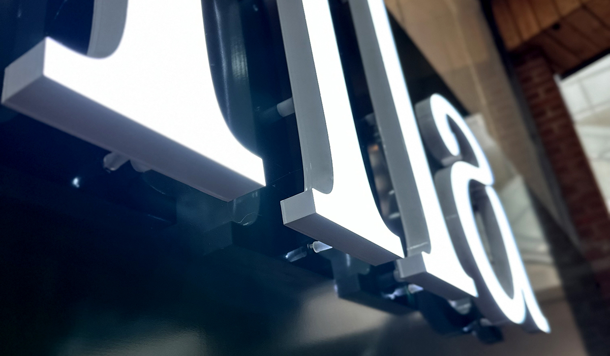 Stand Off Illuminated Signage Bristol Mila Coffee