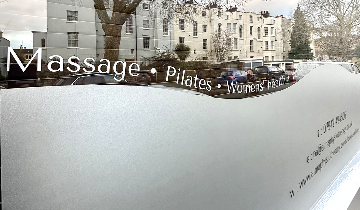 Window Frosting Cut Lettering Bristol