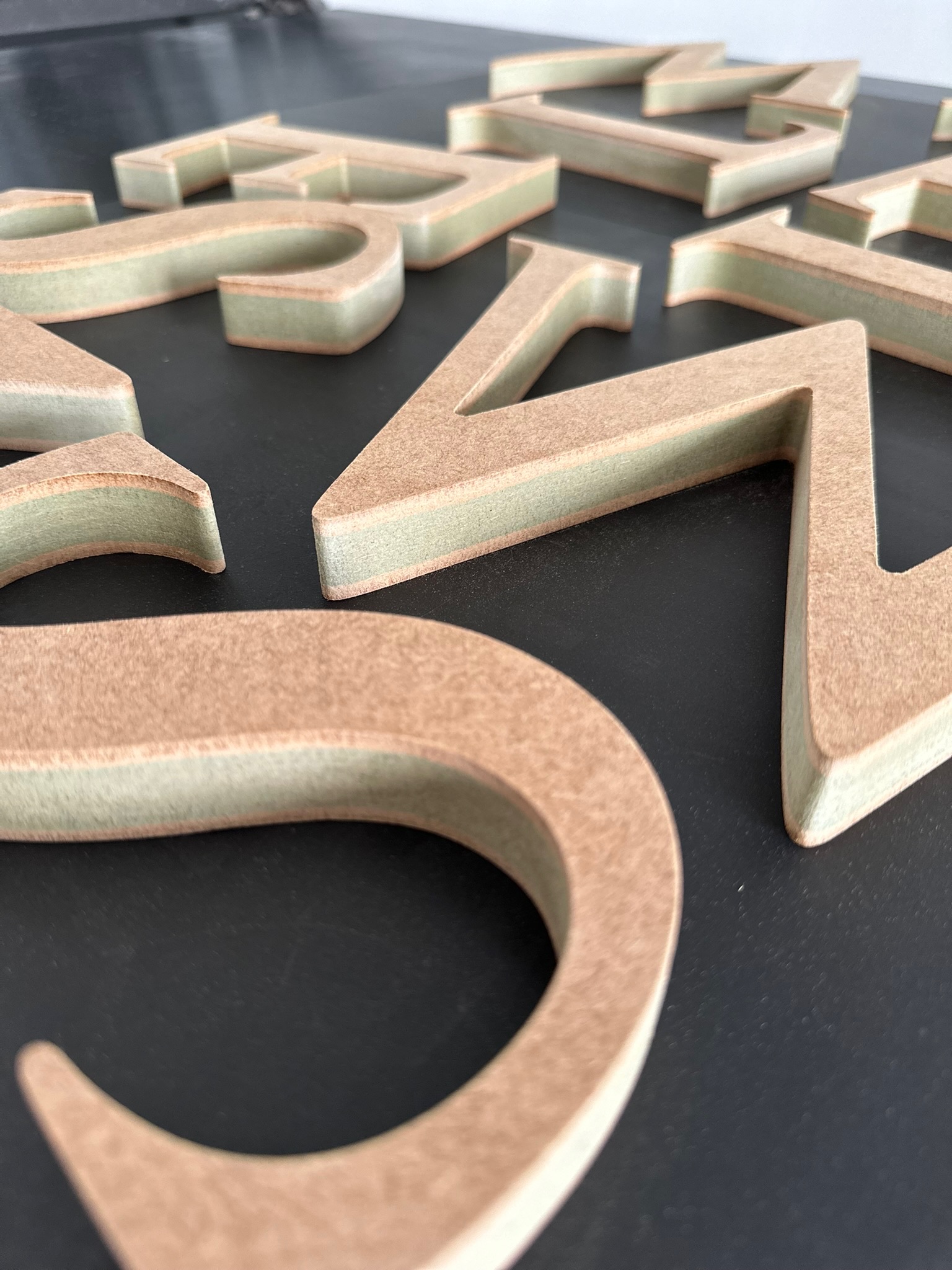cut wooden letters